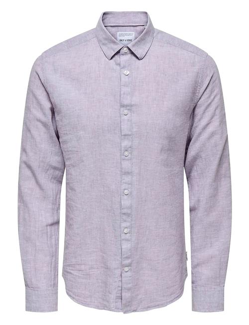 Onscaiden Life Ls Solid Linen Shirt Noos ONLY & SONS Purple