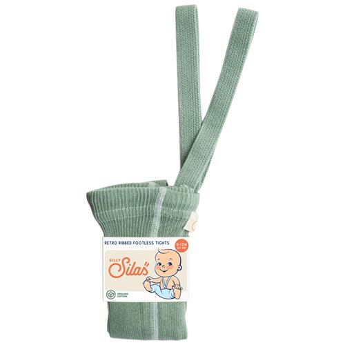 Silly Silas GOTS Fodsløse strømpebukser Matcha Oat Latte 1-2 Y  Grøn  1-2 år  Unisex