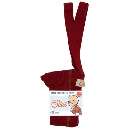 Silly Silas GOTS Strømpebukser Maple Leaf 2-3 Y  Rød  2-3 år  Unisex