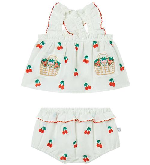 Stella McCartney Kids SommersÃ¦t - Top/Bloomers - Ivory m. Kirseb