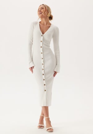 BUBBLEROOM Knitted Cardigan Dress Offwhite XL