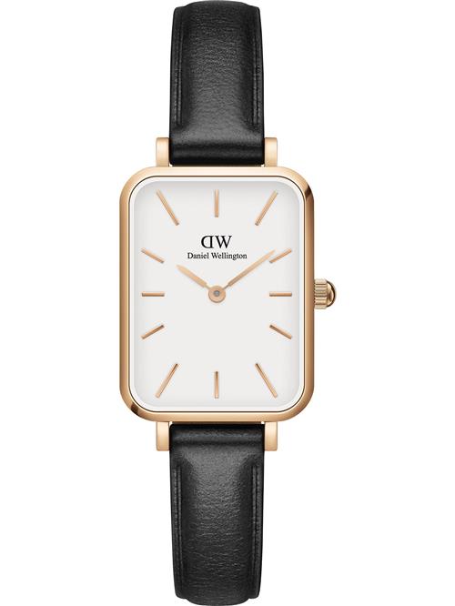 Daniel Wellington Analogt ur 'Quadro Pressed Sheffield RG White'  sort / hvid