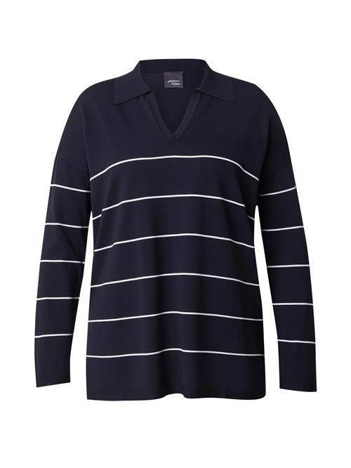 Persona by Marina Rinaldi Pullover 'PECE'  navy / hvid