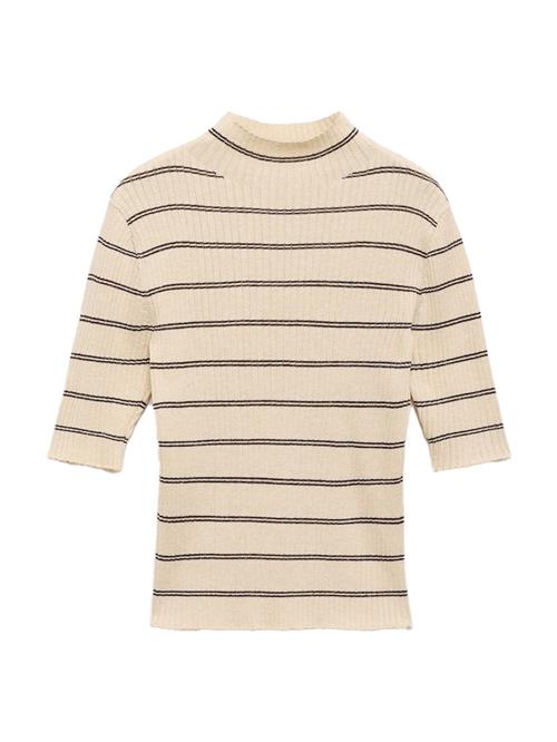 MANGO Pullover 'CARACOL'  beige / choko