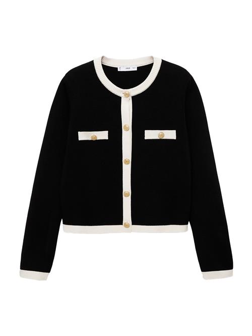 MANGO Cardigan 'Pieta'  sort / hvid