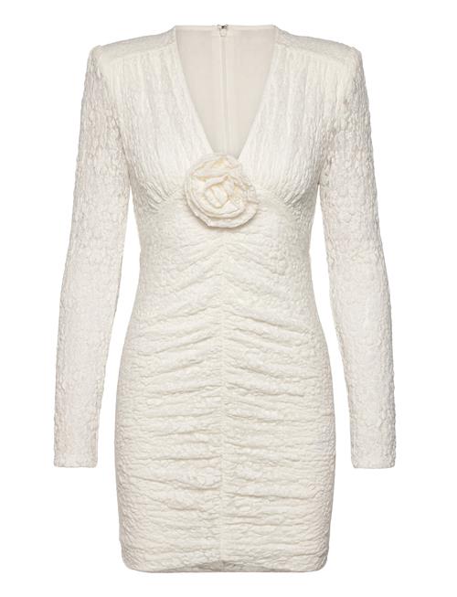 Lace Mini V-Neck Dress ROTATE Birger Christensen Cream