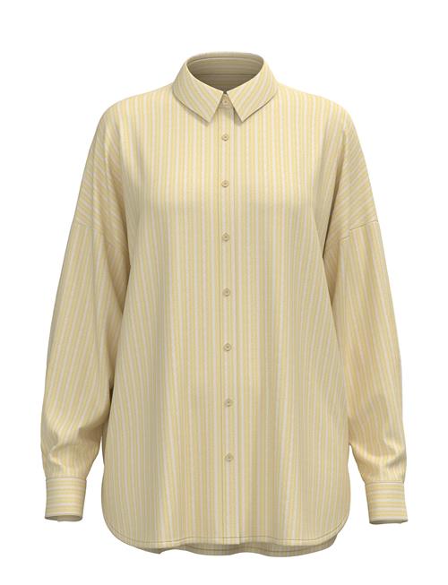 Slfemma-Sanni Ls Striped Shirt Noos Selected Femme Yellow