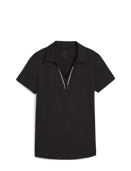 W Cloudspun Piped Ss Polo PUMA Golf Black