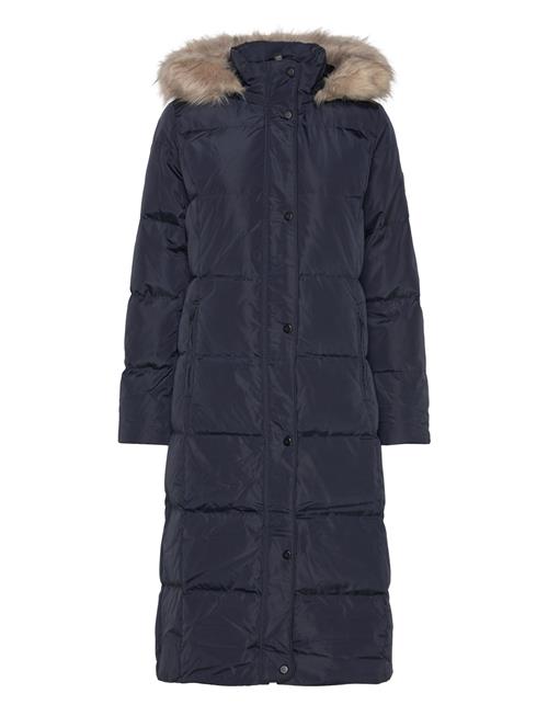 Faux-Fur-Trim Hooded Down Coat Lauren Ralph Lauren Navy