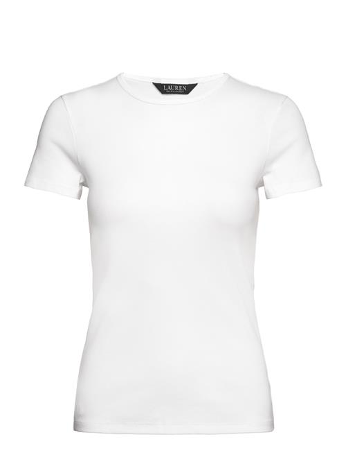 Rfnd Strtch 1X1 Rib-S/S Top Lauren Ralph Lauren White