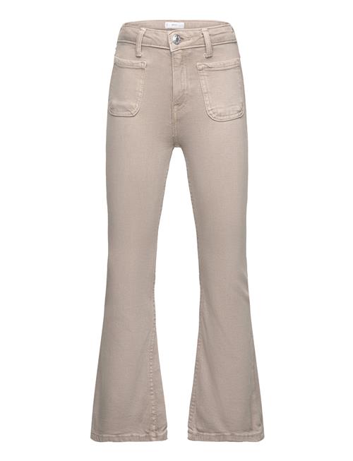 Se Flared Jeans With Pocket Mango Cream ved Booztlet