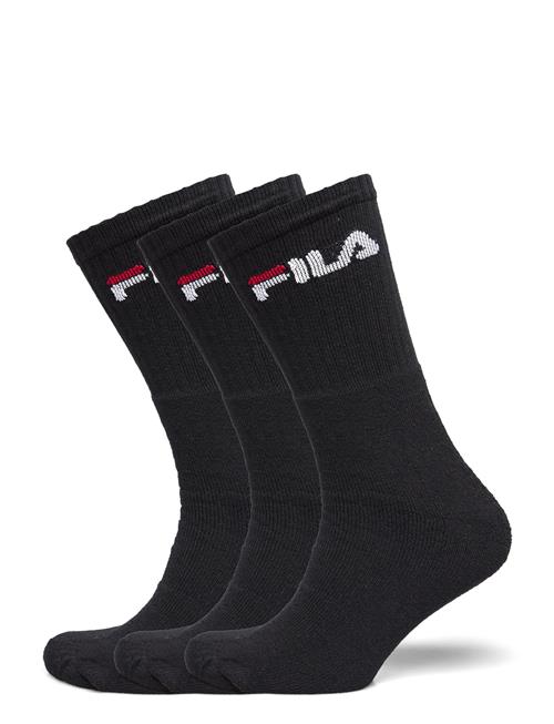 Se Fila 3Pk Tennis Crew Logo Terry Soc FILA Socks Black ved Booztlet