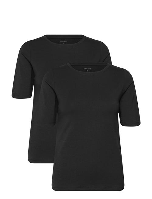 2-Pack Women Bamboo Shortsleeved T-Shirt Slim Fit URBAN QUEST Black