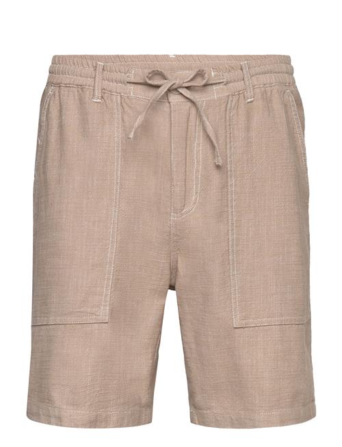 Akjan Twill Contrast Shorts Anerkjendt Beige