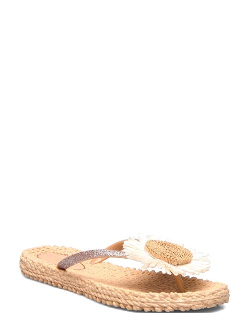 Flip Flop With Flower Ilse Jacobsen Beige