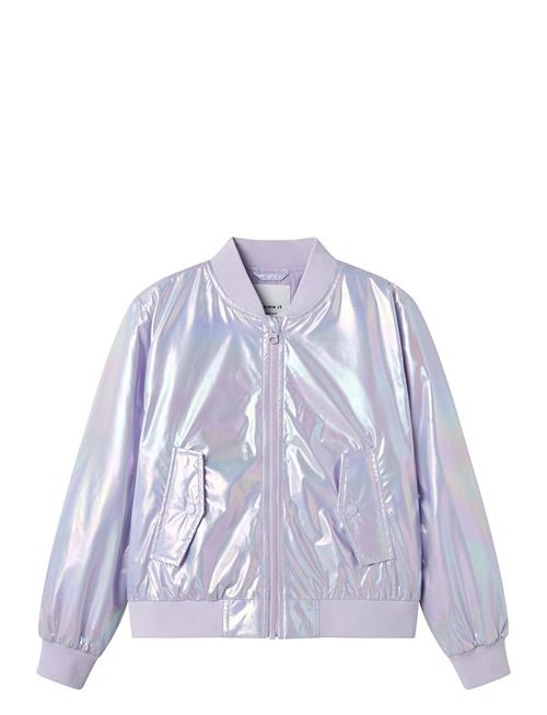 Nkfmolina Bomber Jacket Shiny Name It Purple