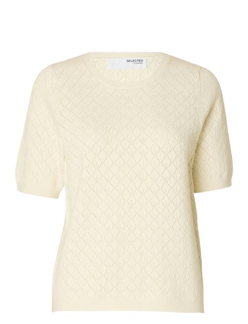 Slfhelen 2/4 Knit O-Neck Selected Femme Cream