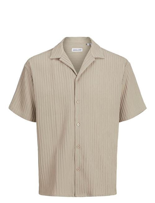 Jack & Jones Jjmassimo Resort Shirt Ss Ln Jack & J S Beige