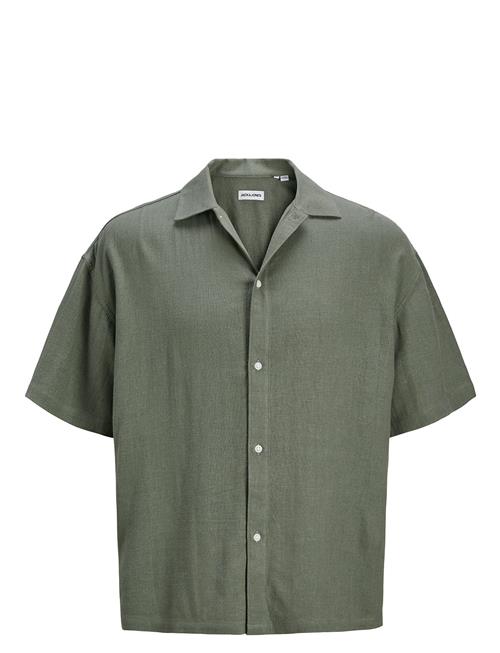 Jack & Jones Jjwayne Solid Resort Shirt Ss Jack & J S Khaki