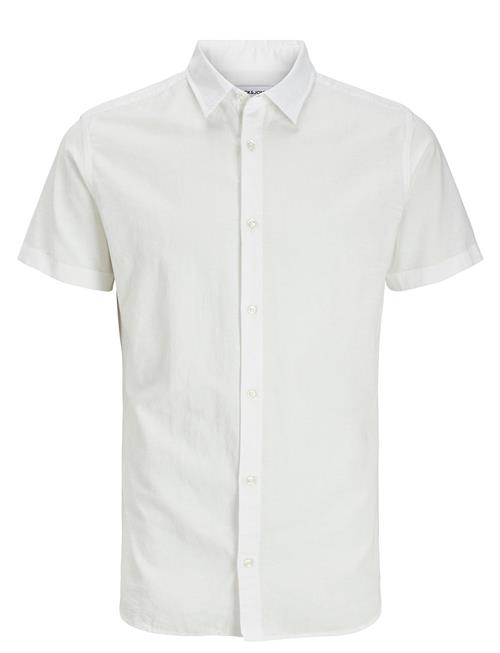 Jack & Jones Jjbreeze Linen Blend Shirt Ss Sn Jnr Jack & J S White