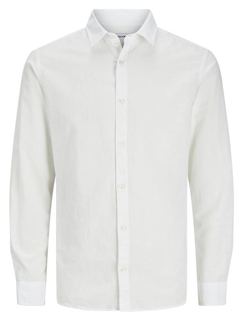 Jack & Jones Jjebreeze Linen Blend Shirt Ls Sn Jnr Jack & J S White