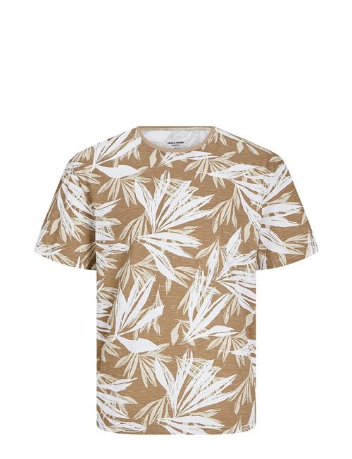 Jack & Jones Jjebryan Aop Tee S/S O-Neck Sn Jack & J S Beige