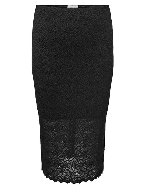 Carrosil Calf Lace Slit Skirt Jrs ONLY Carmakoma Black