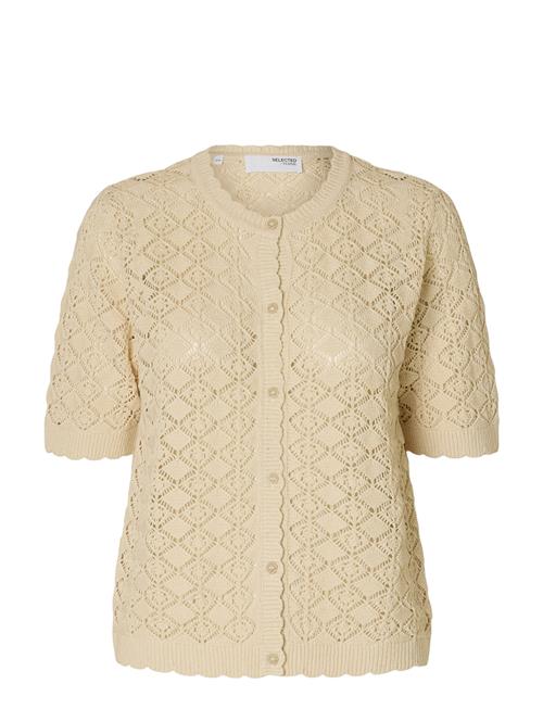 Slfsofia 2/4 Knit Cardigan Selected Femme Beige