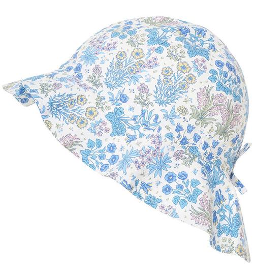 Huttelihut Sommerhat - Soft Chambray m. Blomster