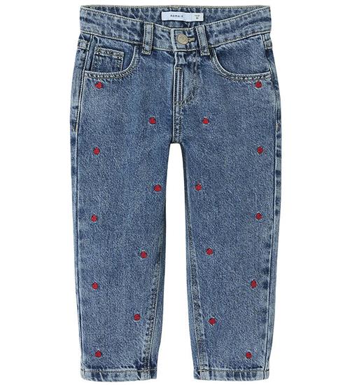 Name It Jeans - Noos - NmfBella - Medium Blue Denim m. Hjerter