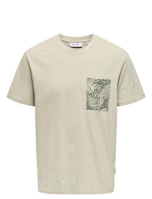 Onsperry Life Reg Leaf Ss Pockettee Noos ONLY & SONS Beige