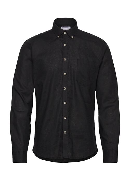 Cotton/Linen Shirt L/S Lindbergh Black