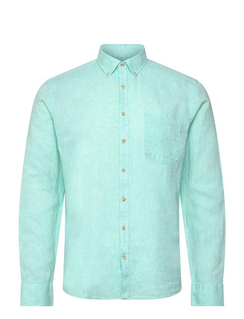 Cotton/Linen Shirt L/S Lindbergh Green