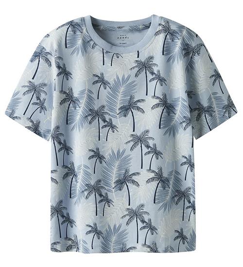 Name It Name it T-shirt - NkmValther - Celestial Blue/Palms