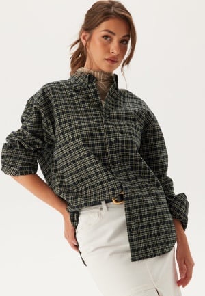 Se Dr. Denim Ray Shirt Tiny Mountain Check XS ved Bubbleroom