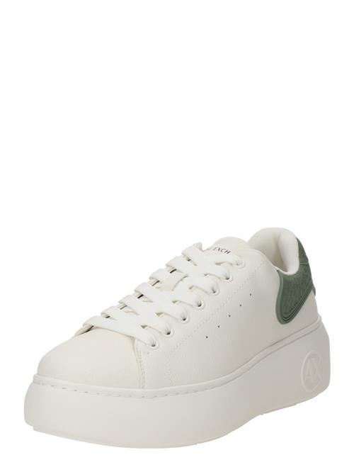 Se ARMANI EXCHANGE Sneaker low  grøn / hvid ved About You