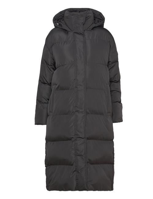 Longline Hooded Puffer Coat Superdry Black