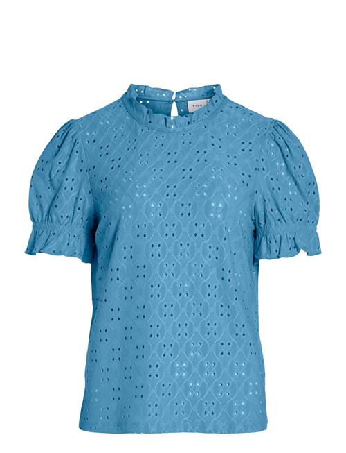 Vikawa S/S Flounce Top/Su - Noos Vila Blue