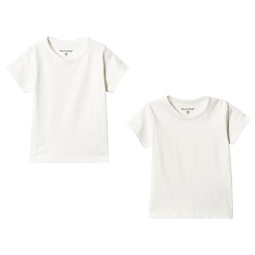 Minymo Basic Tshirt 2-pack White | Hvid | 110 cm