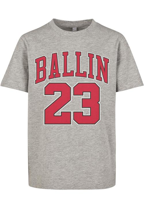 Mister Tee Shirts 'Ballin 23'  grå-meleret / rød / sort / hvid