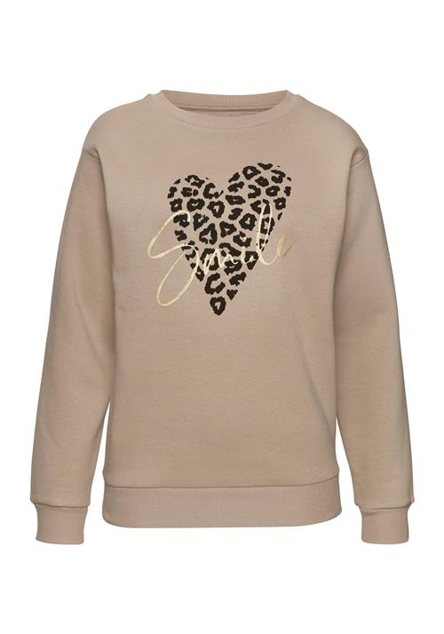 LASCANA Sweatshirt  beige / guld / sort