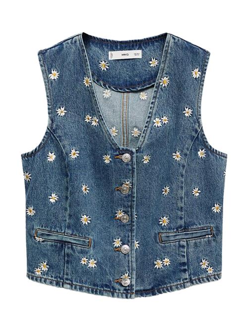 MANGO Vest 'MASSY'  blue denim / curry / hvid