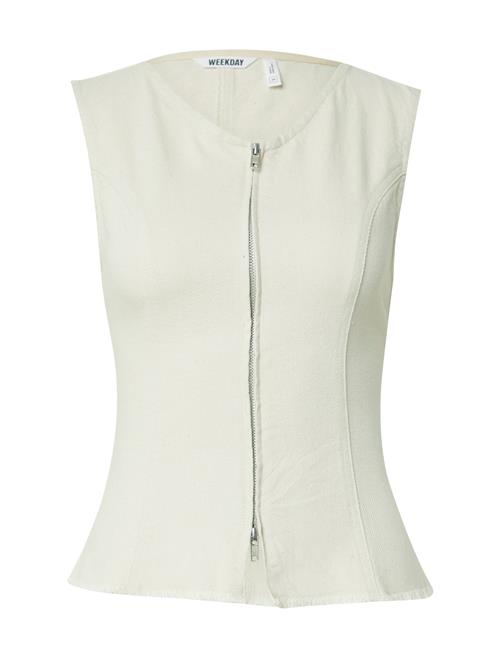 WEEKDAY Vest 'Romy'  white denim