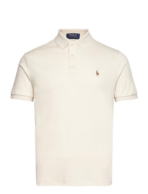 Custom Slim Fit Soft Cotton Polo Shirt Polo Ralph Lauren Cream