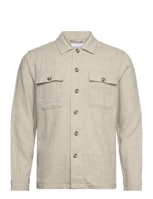 Cotton Linen Overshirts L/S Lindbergh Beige