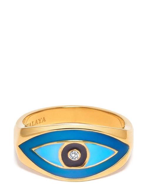 Men's Large Evil Eye Ring Nialaya Gold