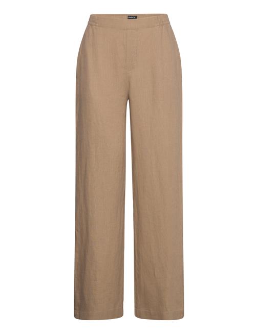 Trousers Bella Pure Linen Lindex Beige