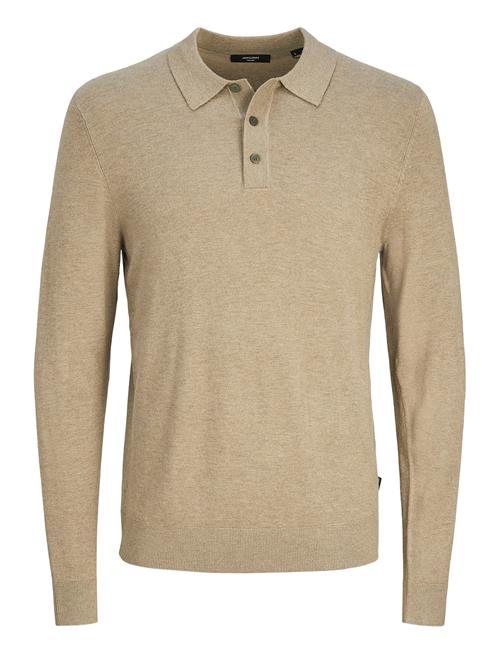 Jack & Jones Jprblawilliam Knit Polo Ls Jack & J S Beige