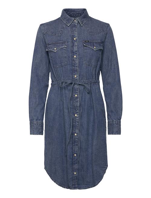 Western Shirt Dress Lee Jeans Blue