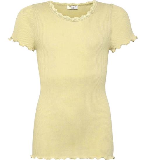 Rosemunde T-shirt - Rib - Balta - Pastel Yellow